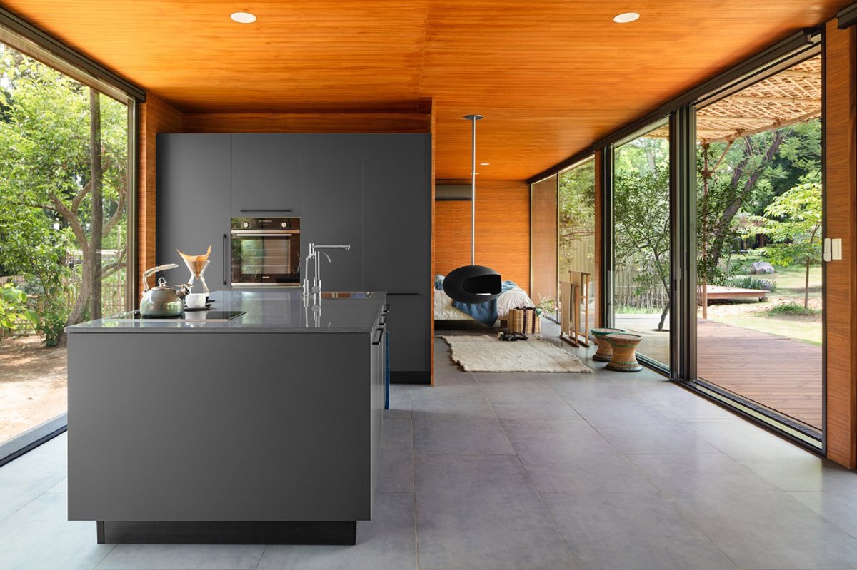 Ý tưởng nhà container đơn giản cho nhà bếp
